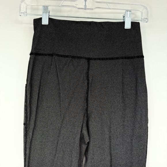 Lululemon Skinny Will Pant 4 Black Cross Stitch Knit Drawstring Pocket Yoga Gym - Picture 8 of 9